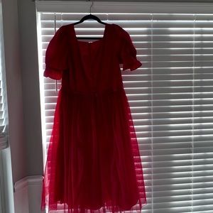 Ivy city company’s Ballerina dress in Bright Cherry Red